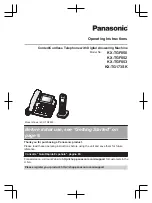 Preview for 1 page of Panasonic KX-TG173SK Operating Instructions Manual