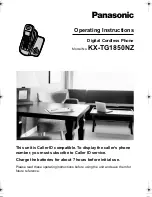 Panasonic KX-TG1850NZ Operating Instructions Manual preview