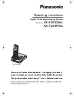 Предварительный просмотр 1 страницы Panasonic KX-TG1855 Operating Instructions Manual