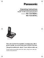 Preview for 1 page of Panasonic KX-TG1855AL Operating Instructions Manual