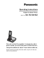 Panasonic KX-TG1891NZ Operating Instructions Manual предпросмотр