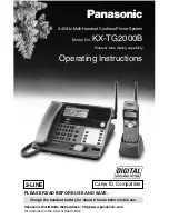 Preview for 1 page of Panasonic KX-TG2000B Operating Instructions Manual