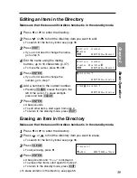 Preview for 39 page of Panasonic KX-TG2000B Operating Instructions Manual