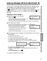 Preview for 71 page of Panasonic KX-TG2000B Operating Instructions Manual