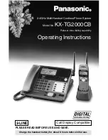 Предварительный просмотр 1 страницы Panasonic KX-TG2000CB Operating Instructions Manual