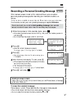 Предварительный просмотр 67 страницы Panasonic KX-TG2000CB Operating Instructions Manual