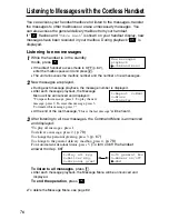 Предварительный просмотр 76 страницы Panasonic KX-TG2000CB Operating Instructions Manual