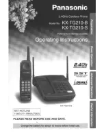 Panasonic KX-TG210-S Operating Instructions Manual preview