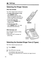 Предварительный просмотр 12 страницы Panasonic KX-TG210-S Operating Instructions Manual