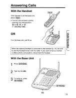 Предварительный просмотр 21 страницы Panasonic KX-TG210-S Operating Instructions Manual