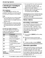 Предварительный просмотр 22 страницы Panasonic KX-TG2130 Operating Instructions Manual