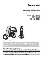 Preview for 1 page of Panasonic KX-TG2153SK Operating Instructions Manual