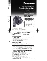 Предварительный просмотр 1 страницы Panasonic KX-TG2208 Operating Instructions Manual