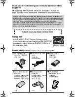 Preview for 2 page of Panasonic KX-TG2214F Operating Instructions Manual