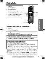 Preview for 17 page of Panasonic KX-TG2214F Operating Instructions Manual