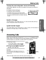 Preview for 19 page of Panasonic KX-TG2214F Operating Instructions Manual