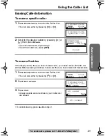 Preview for 25 page of Panasonic KX-TG2214F Operating Instructions Manual