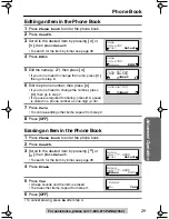 Preview for 29 page of Panasonic KX-TG2214F Operating Instructions Manual