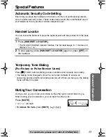 Preview for 33 page of Panasonic KX-TG2214F Operating Instructions Manual