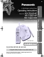 Preview for 1 page of Panasonic KX-TG2214W Operating Instructions Manual