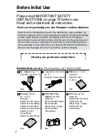 Preview for 2 page of Panasonic KX-TG2215B Operating Instructions Manual