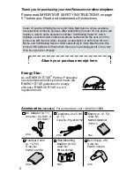 Preview for 2 page of Panasonic KX-TG2219B Operating Instructions Manual