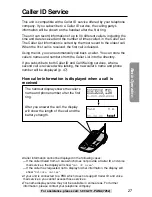 Preview for 27 page of Panasonic KX-TG2219B Operating Instructions Manual