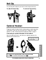 Preview for 49 page of Panasonic KX-TG2219B Operating Instructions Manual