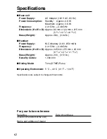 Preview for 62 page of Panasonic KX-TG2219B Operating Instructions Manual