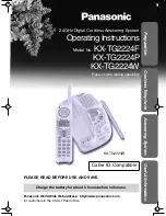 Panasonic KX-TG2224F Operating Instructions Manual предпросмотр