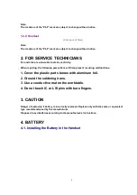 Preview for 4 page of Panasonic KX-TG2226B Service Manual