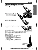 Предварительный просмотр 9 страницы Panasonic KX-TG2226BV - 2.4 GHz GigaRange Digital Cordless... Operating Instructions Manual