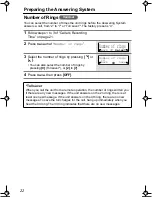 Предварительный просмотр 22 страницы Panasonic KX-TG2226BV - 2.4 GHz GigaRange Digital Cordless... Operating Instructions Manual