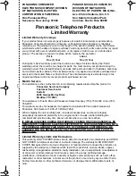 Предварительный просмотр 69 страницы Panasonic KX-TG2226BV - 2.4 GHz GigaRange Digital Cordless... Operating Instructions Manual