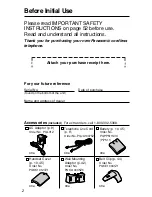 Предварительный просмотр 2 страницы Panasonic KX-TG2227S Operating Instructions Manual