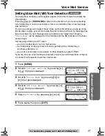 Предварительный просмотр 37 страницы Panasonic KX-TG2235B - 2.4 GHz Digital Cordless Speakerphone Operating Instructions Manual