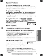 Предварительный просмотр 39 страницы Panasonic KX-TG2235B - 2.4 GHz Digital Cordless Speakerphone Operating Instructions Manual