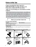 Preview for 2 page of Panasonic KX-TG2237S - 2.4 GHz Digital Cordless Speakerphone Operating Instructions Manual