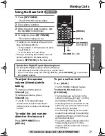 Preview for 21 page of Panasonic KX-TG2238S Operating Instructions Manual