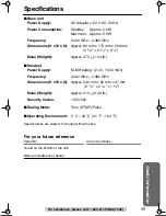 Предварительный просмотр 59 страницы Panasonic KX-TG2238S Operating Instructions Manual