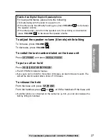 Предварительный просмотр 27 страницы Panasonic KX-TG2239B Operating Instructions Manual