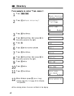 Предварительный просмотр 42 страницы Panasonic KX-TG2239B Operating Instructions Manual