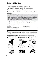 Предварительный просмотр 2 страницы Panasonic KX-TG2247S Operating Instructions Manual