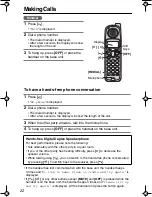 Preview for 22 page of Panasonic KX-TG2248S - 2.4 GHz Digital Cordless Phone Answering System Operating Instructions Manual