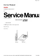 Предварительный просмотр 1 страницы Panasonic KX-TG2248S - 2.4 GHz Digital Cordless Phone Answering System Service Manual