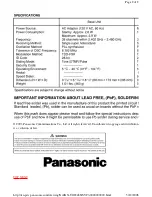 Предварительный просмотр 2 страницы Panasonic KX-TG2248S - 2.4 GHz Digital Cordless Phone Answering System Service Manual