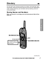 Предварительный просмотр 47 страницы Panasonic KX-TG2257S - 2.4 GHz Digital Cordless Telephone Operating Instructions Manual