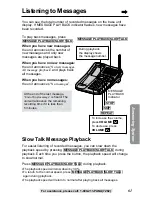 Предварительный просмотр 61 страницы Panasonic KX-TG2257S - 2.4 GHz Digital Cordless Telephone Operating Instructions Manual