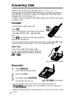 Предварительный просмотр 36 страницы Panasonic KX-TG2257S - 2.4 GHz Digital Cordless... Operating Instructions Manual