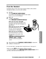 Предварительный просмотр 63 страницы Panasonic KX-TG2257S - 2.4 GHz Digital Cordless... Operating Instructions Manual